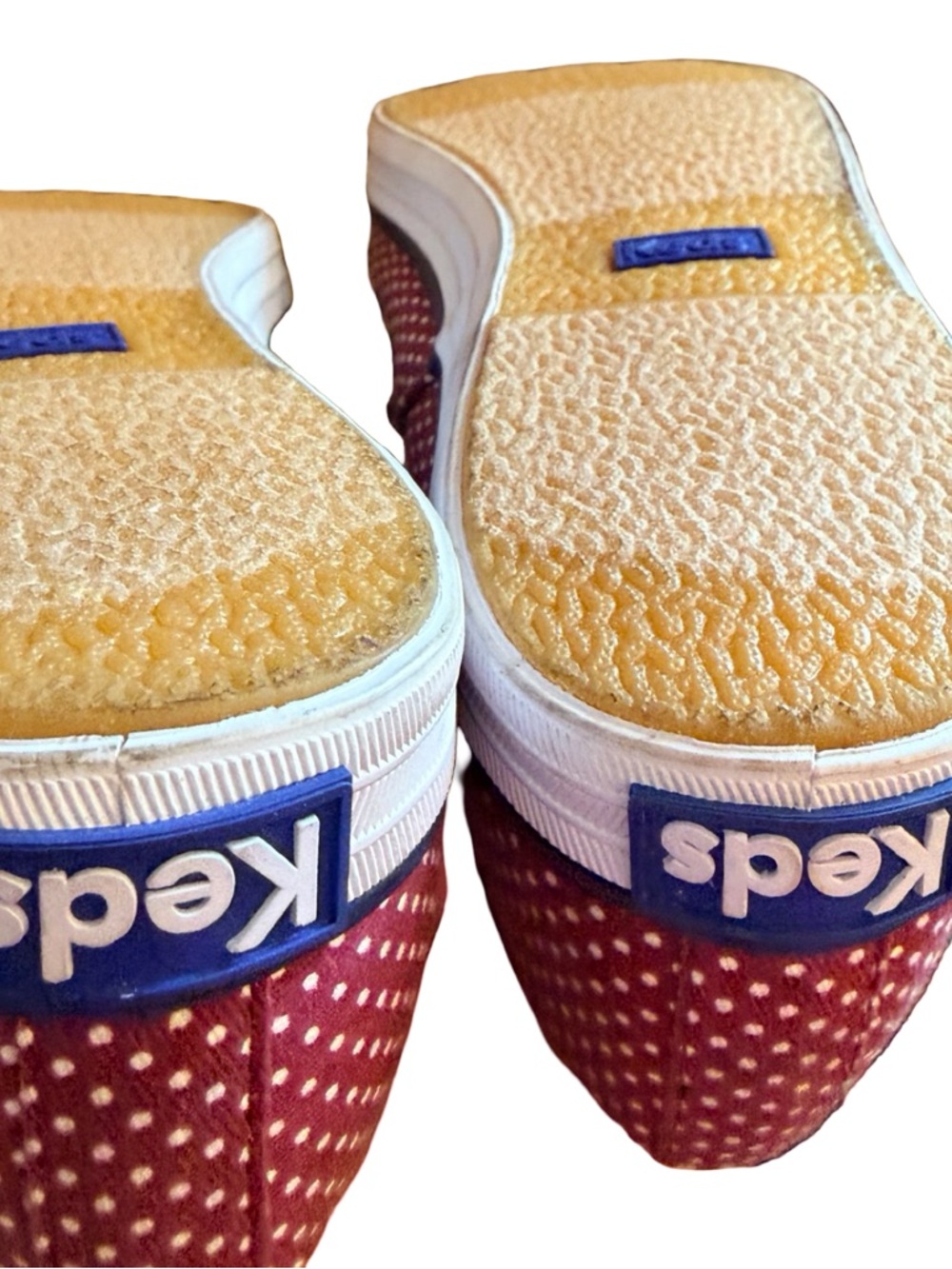 Keds Champion Red Polka Dot Slip-On Sneakers Women’s Size 9 Canvas - Picture 9 of 13